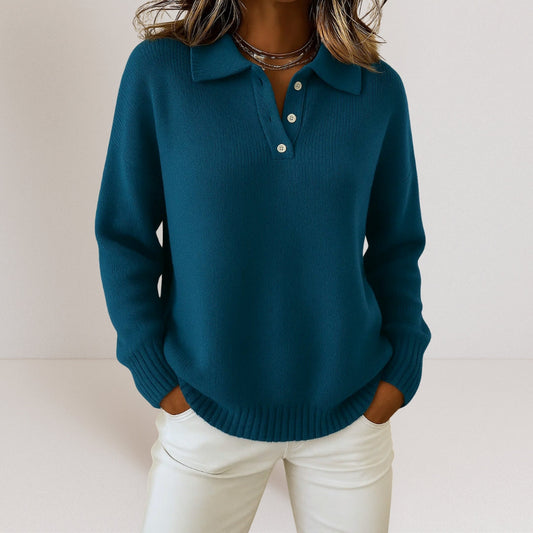 Roxane | Pull en tricot doux avec col