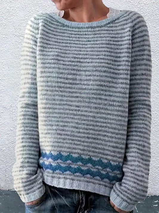 Isabelle | Pull rayé élégant confortable quotidien