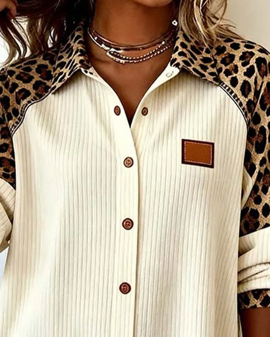 Félicie | Chemise imprimé léopard à col revers