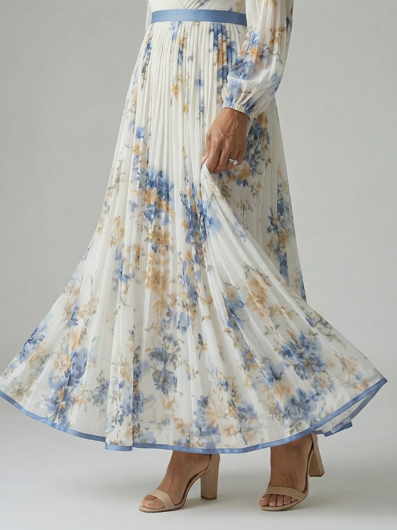 Nanna | Robe midi plissée