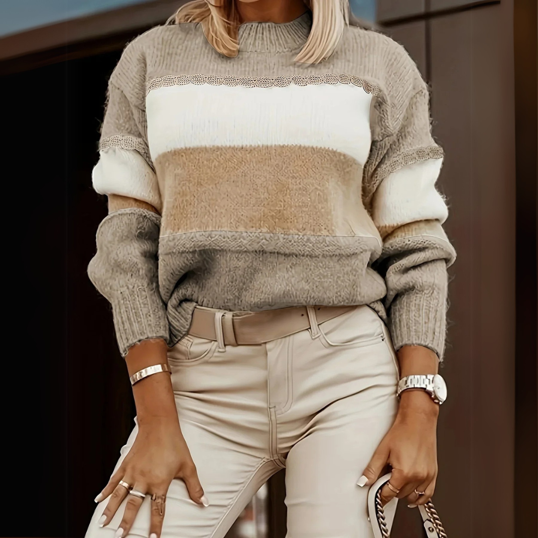 Angela | Sweat-shirt rayé décontracté