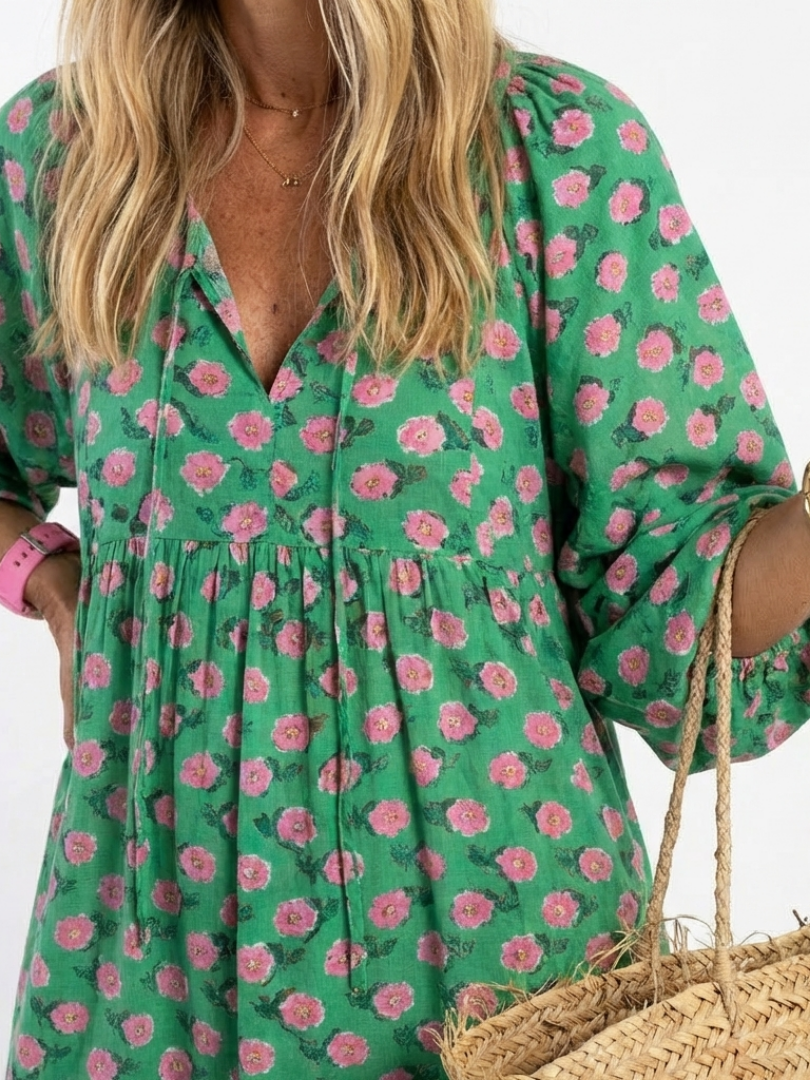 Fiora | Robe midi à imprimé floral