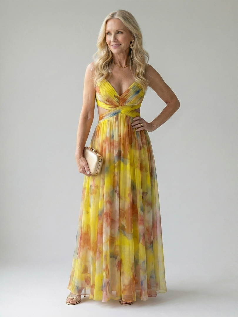 Isabelle | Robe maxi enveloppante