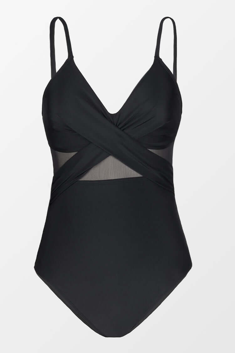 Amélie | Maillot croisé transparences sculptantes