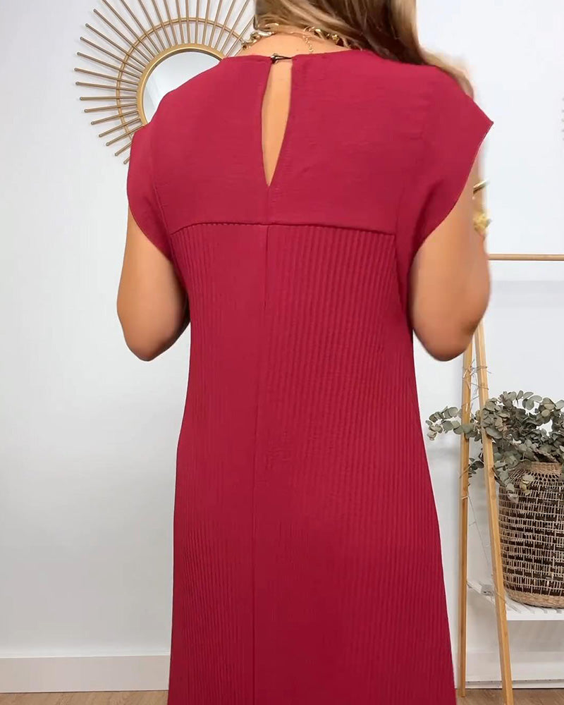 Elna | Robe plissée sans manches