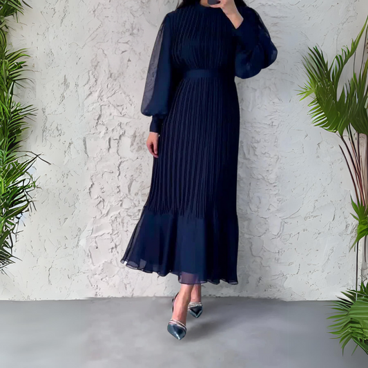 Cami | Robe de soirée chic française automne avec accents en maille