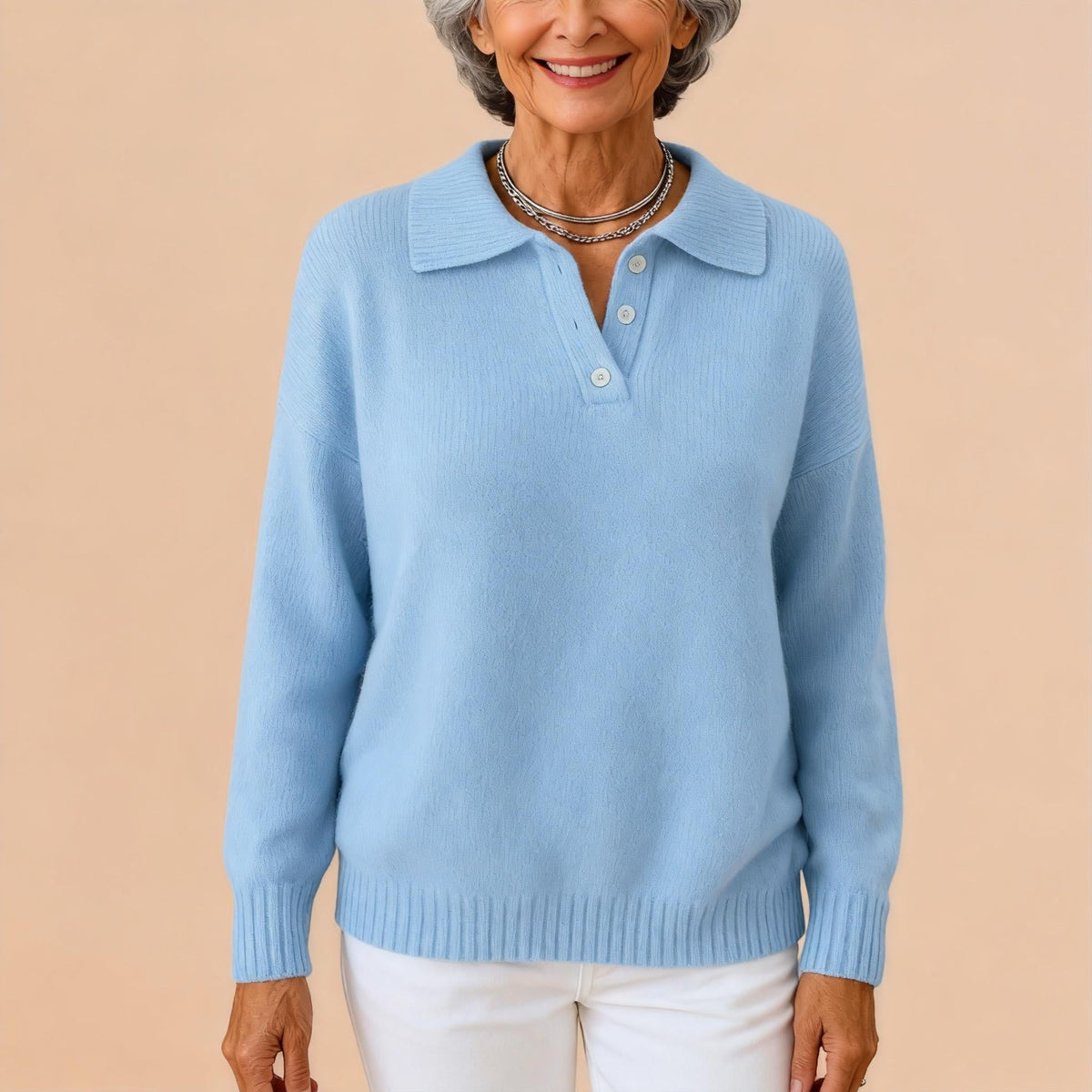 Roxane | Pull en tricot doux avec col