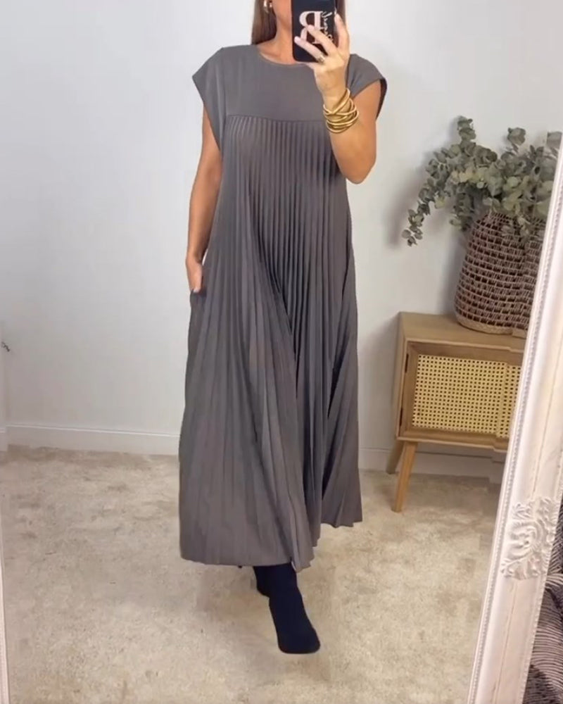 Elna | Robe plissée sans manches