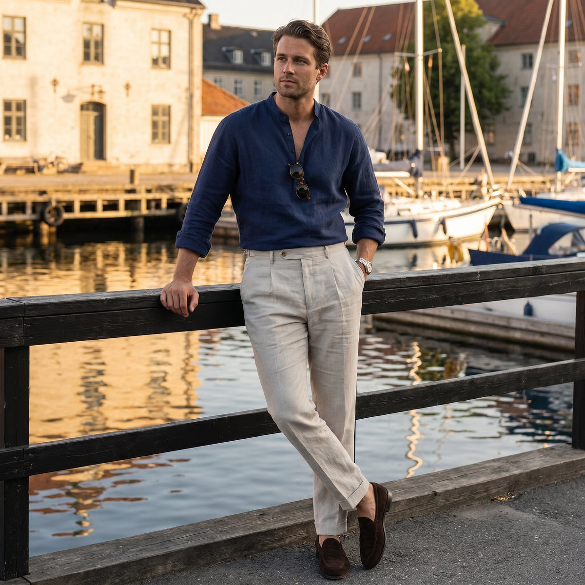 Beau | Henley léger lin & coton