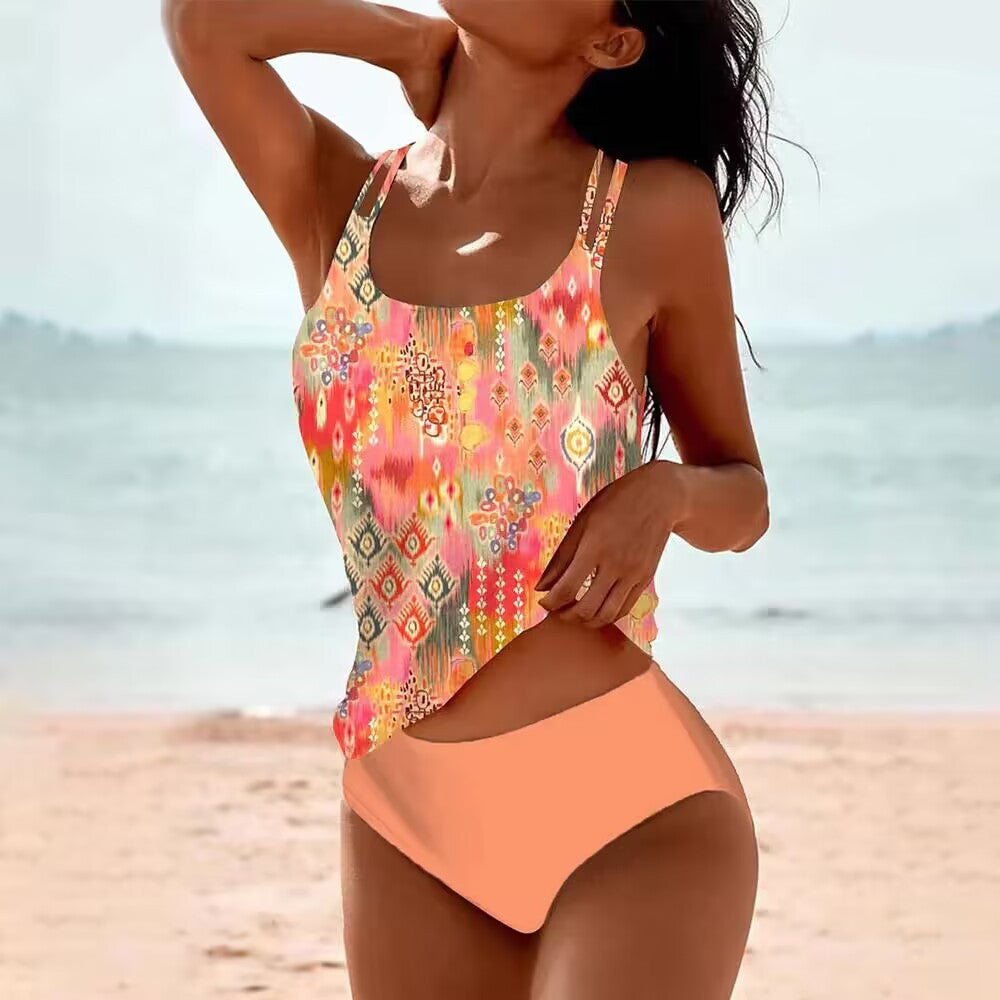 Tove | Tankini imprimé floral haut fluide et culotte taille haute
