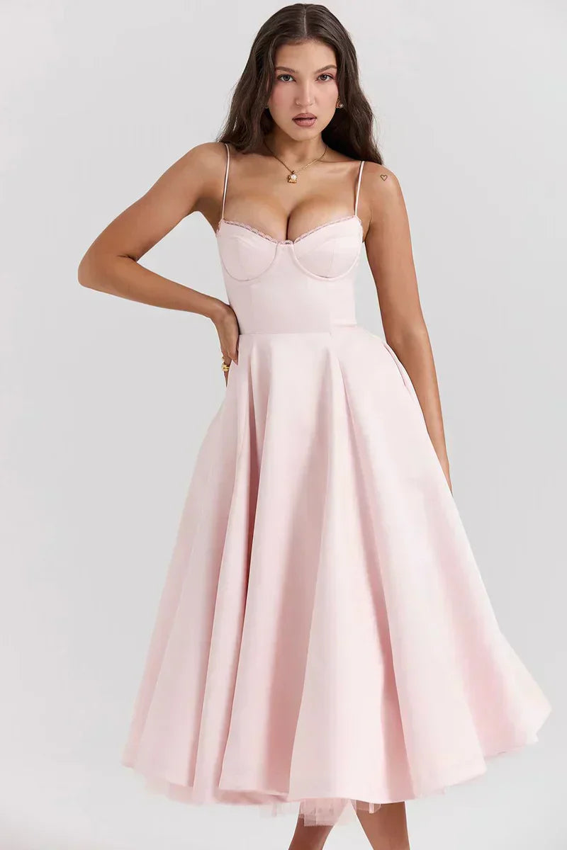 Minerva | Robe princesse de luxe à bretelles spaghetti