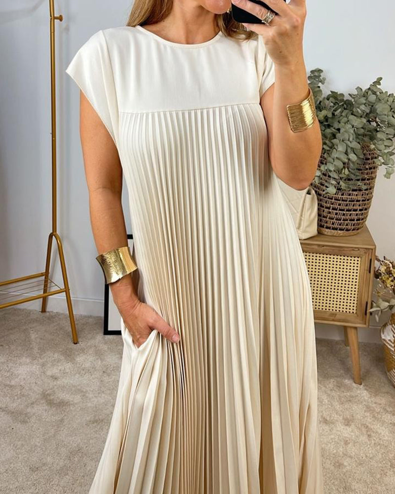 Elna | Robe plissée sans manches