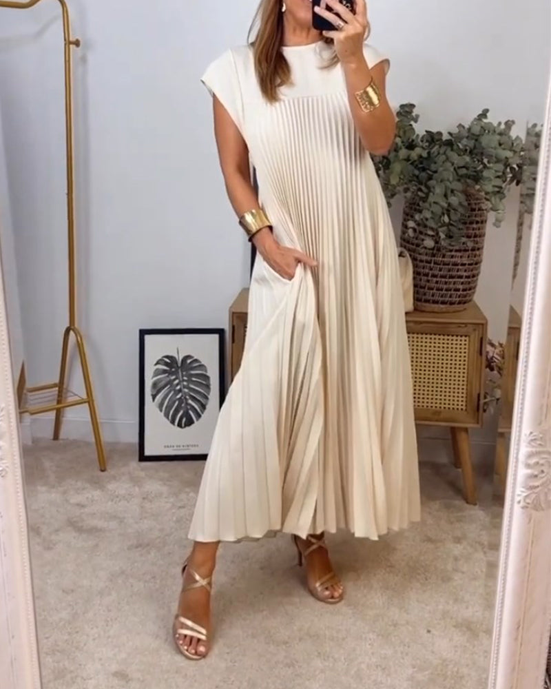 Elna | Robe plissée sans manches