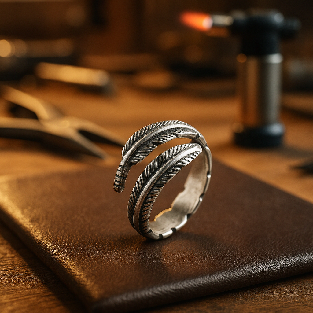 Plume d'un Ange - Bague Mémorial Ajustable