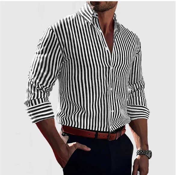 Léonard | Chemise rayée d’élégance intemporelle