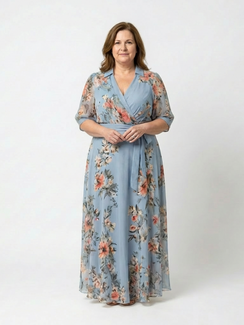 Elin | Robe maxi enveloppante