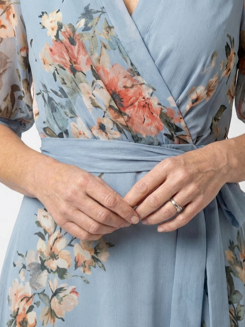 Elin | Robe maxi enveloppante