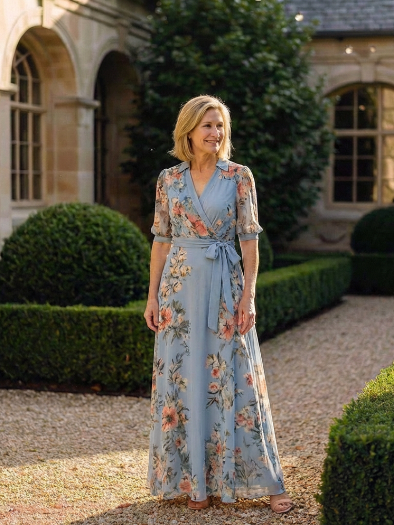 Elin | Robe maxi enveloppante