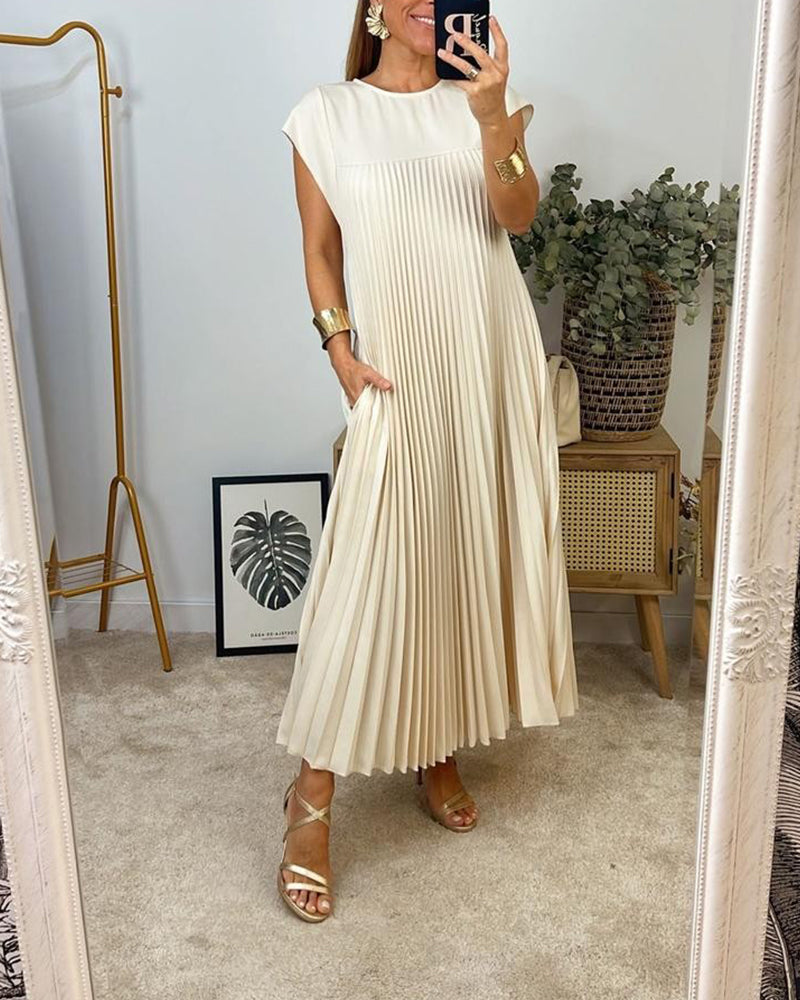 Elna | Robe plissée sans manches
