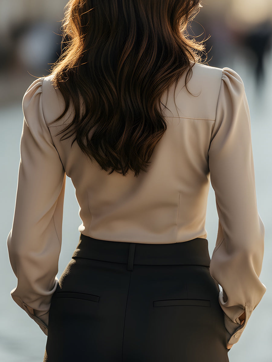 Apolline | Blouse boutonnée à plis devant