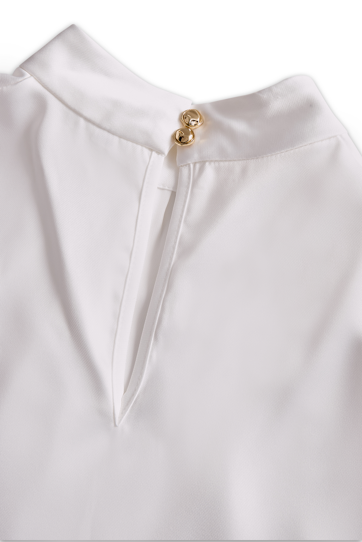 Adèle | Blouse plissée à col montant