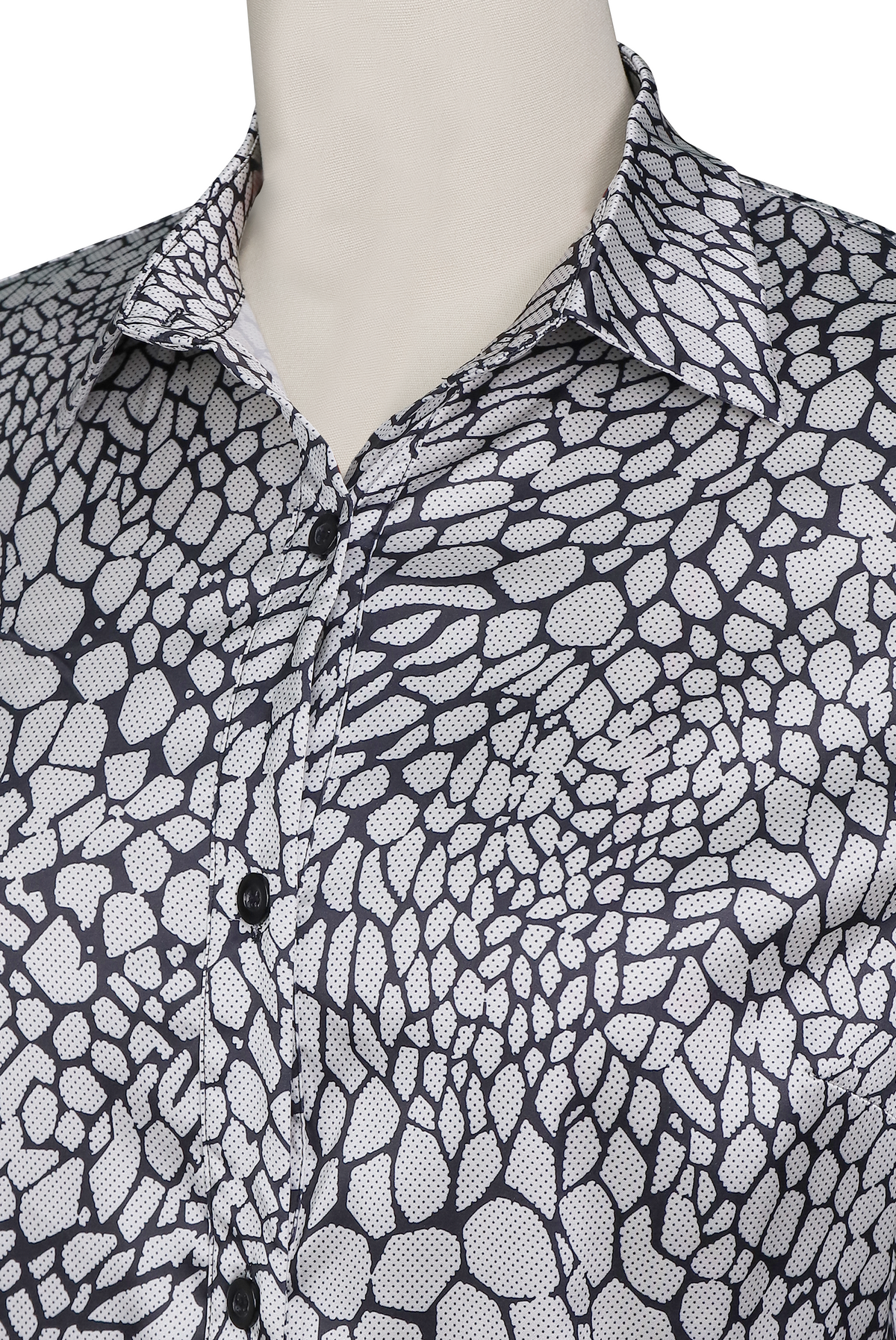 Sélène | Blouse en satin imprimé python