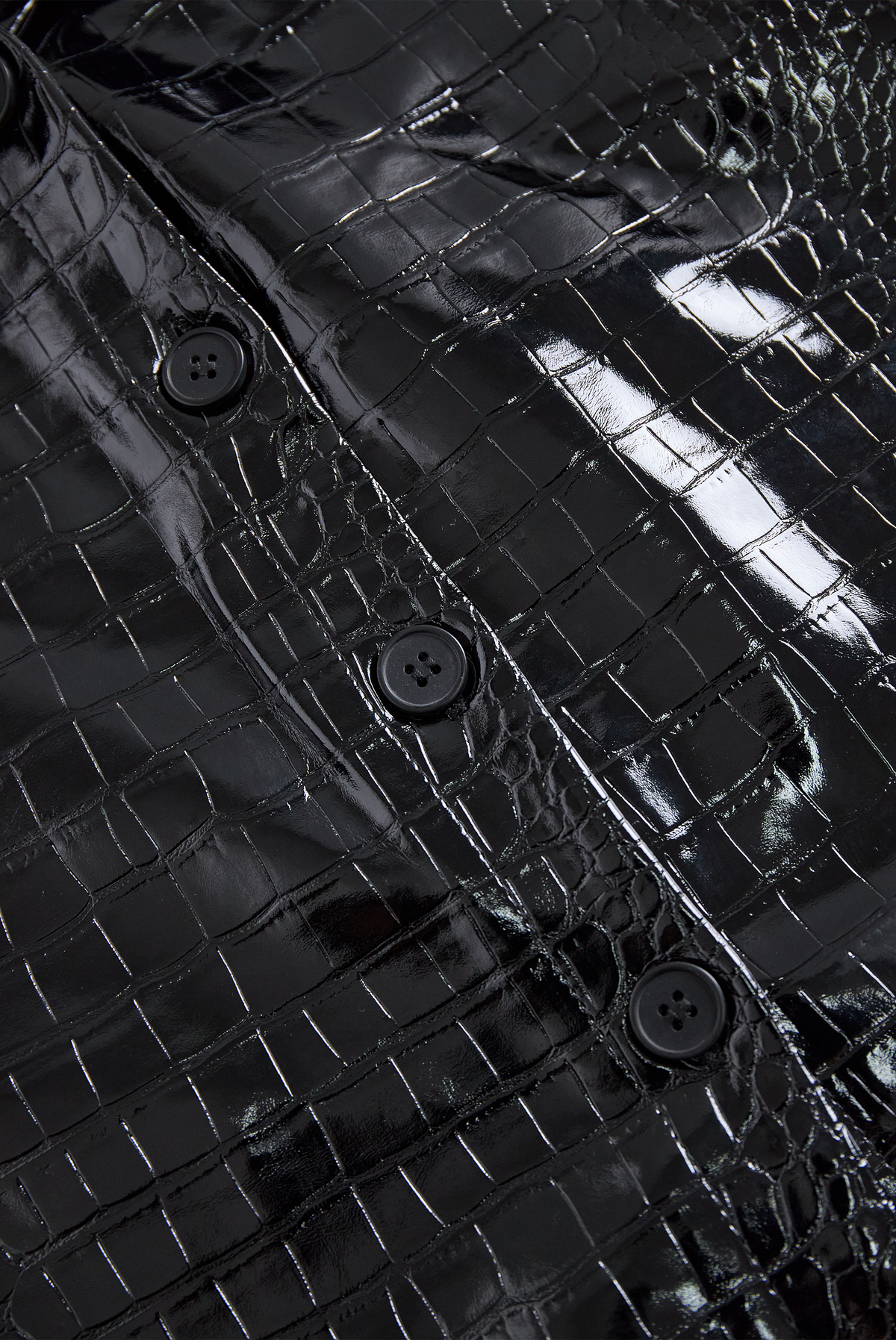 Croco | Chemise noire effet croco
