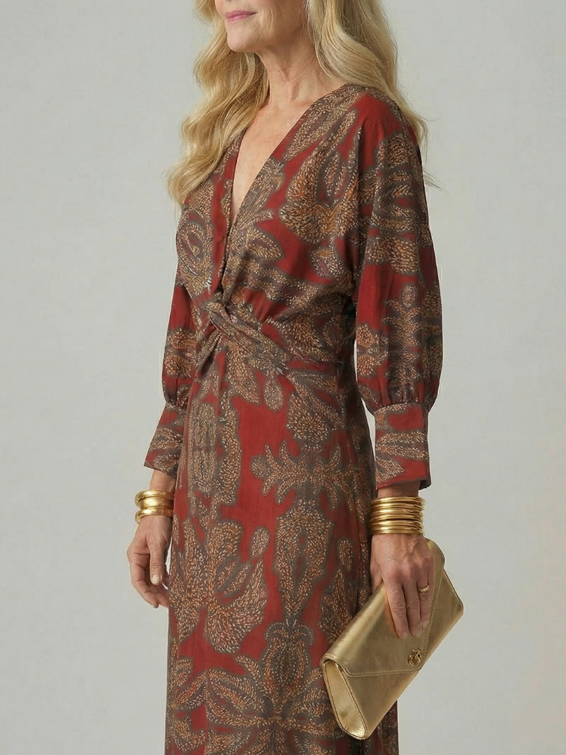 Anouk | Robe portefeuille naturelle