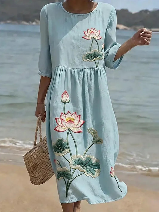 Romy | Robe midi fleurie