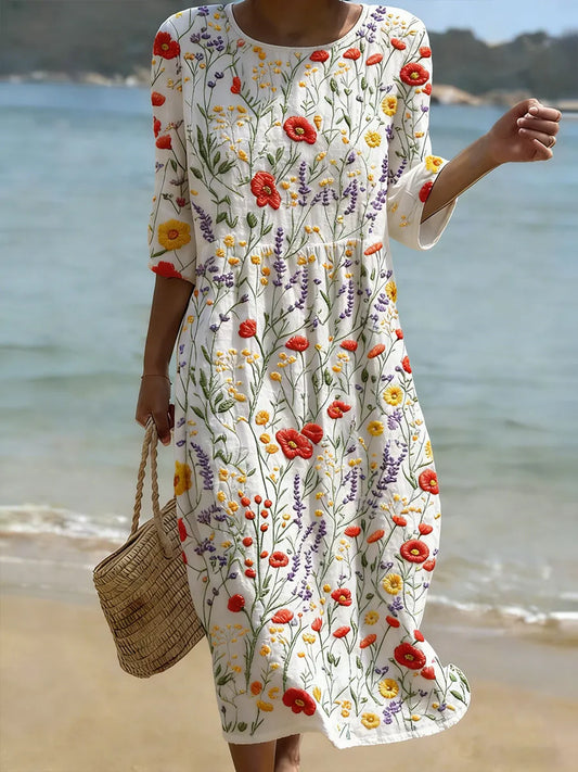 Florah | Robe midi fleurie gracieuse