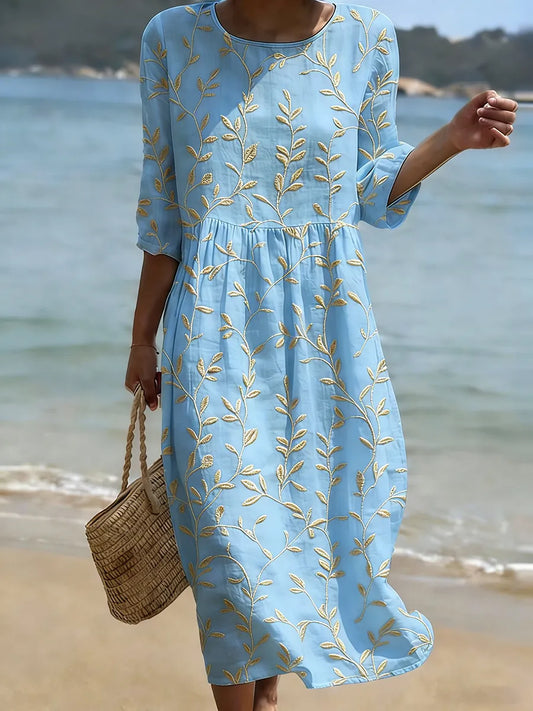 Margot | Robe midi botanique