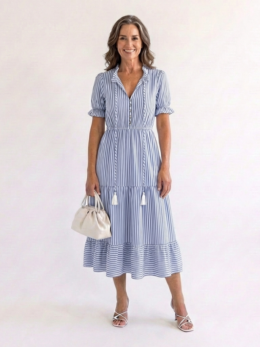 Dakota | Robe midi à manches courtes