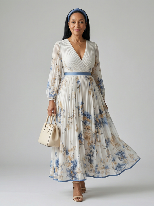 Nanna | Robe midi plissée