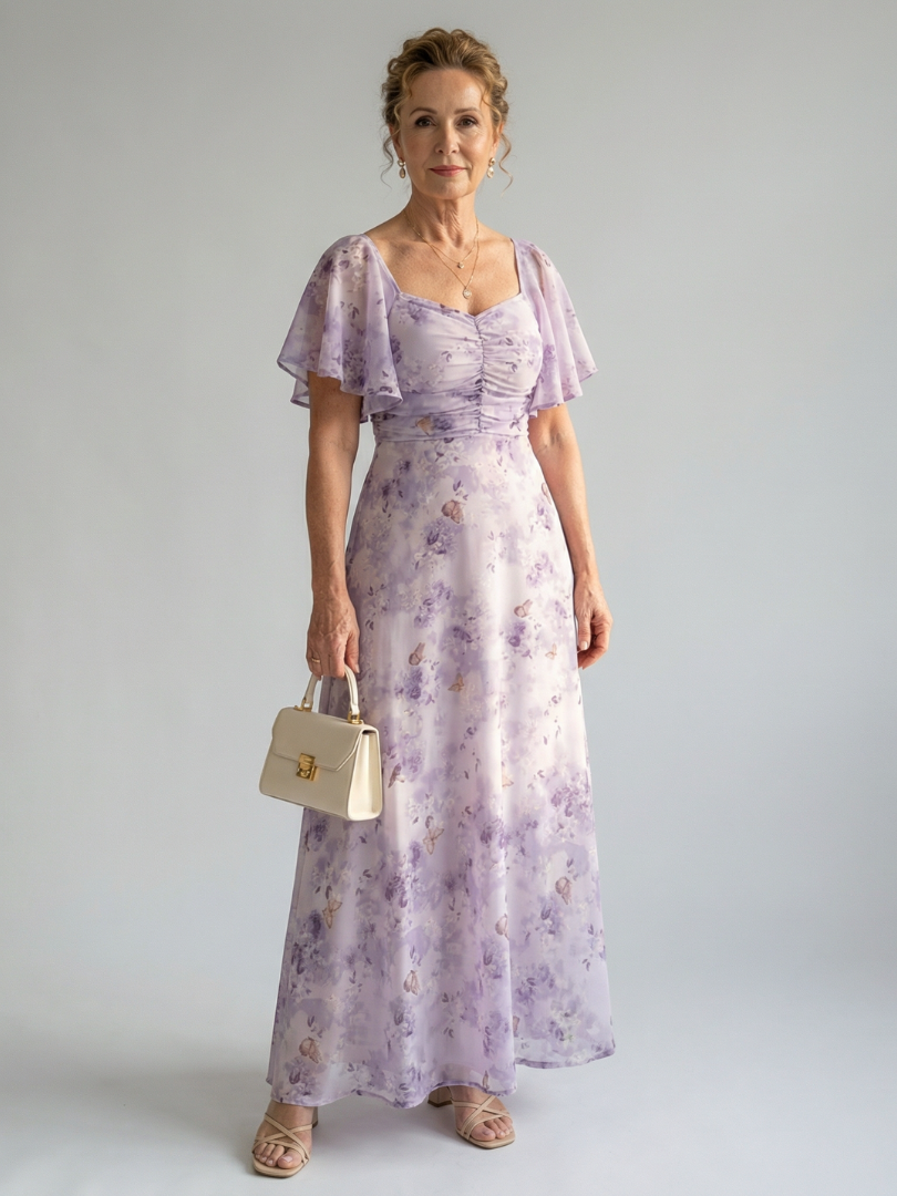 Camille | Robe manches volantées