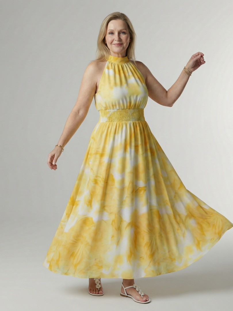 Signe | Robe midi encolure halter