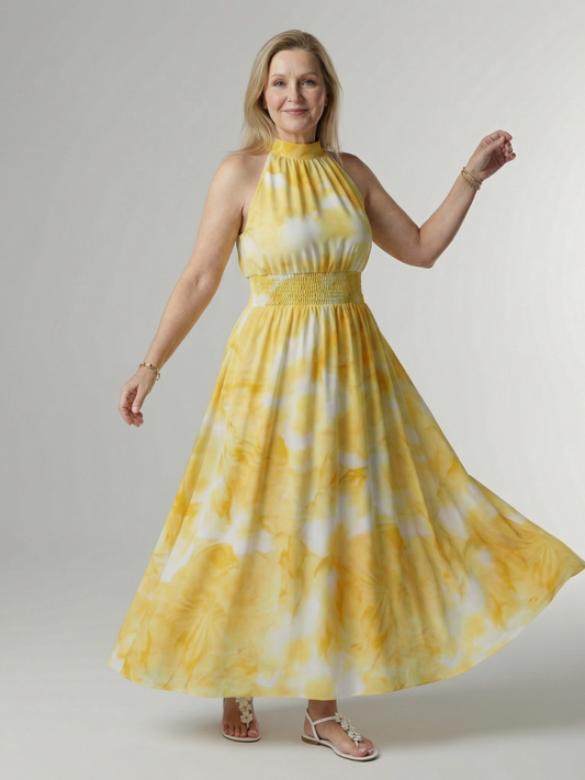 Signe | Robe midi encolure halter