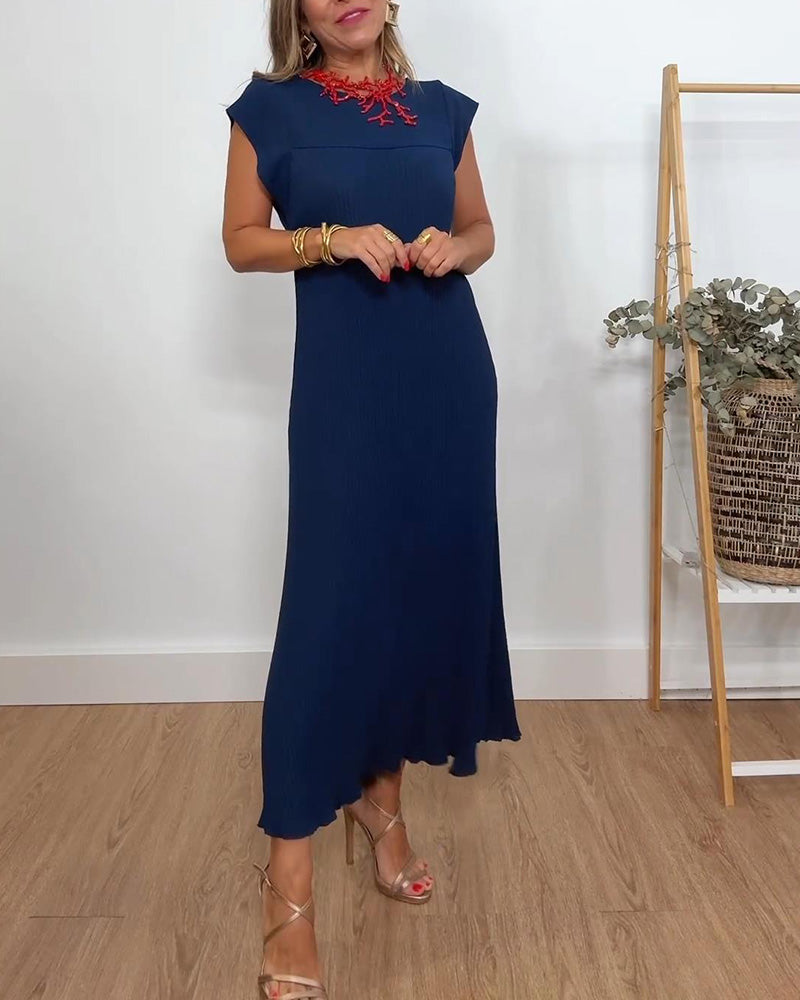 Elna | Robe plissée sans manches