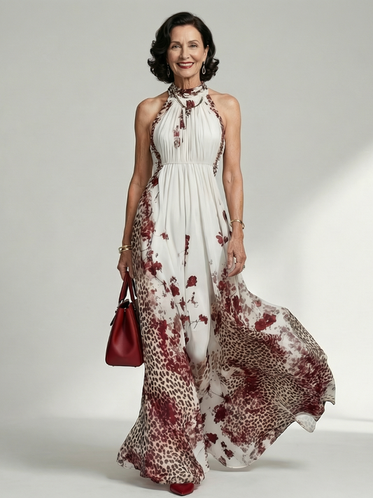 Inès | Robe maxi plissée blanche