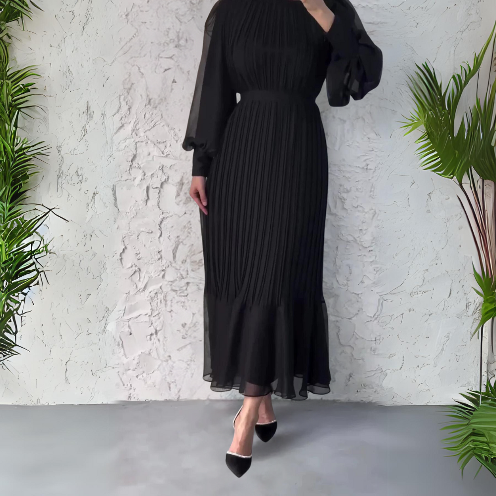Cami | Robe de soirée chic française automne avec accents en maille