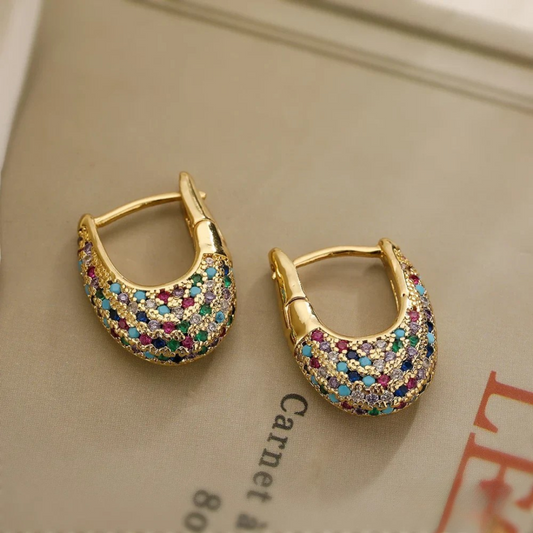 Élégantes boucles d'oreilles en cristal