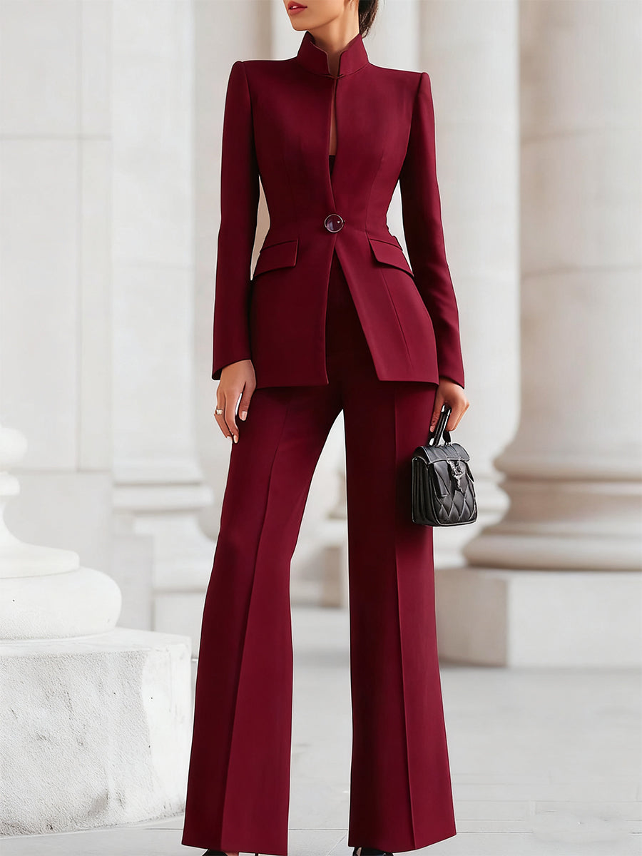 Dominique | Tailleur pantalon bleu nuit