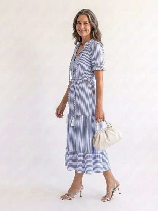 Dakota | Robe midi à manches courtes