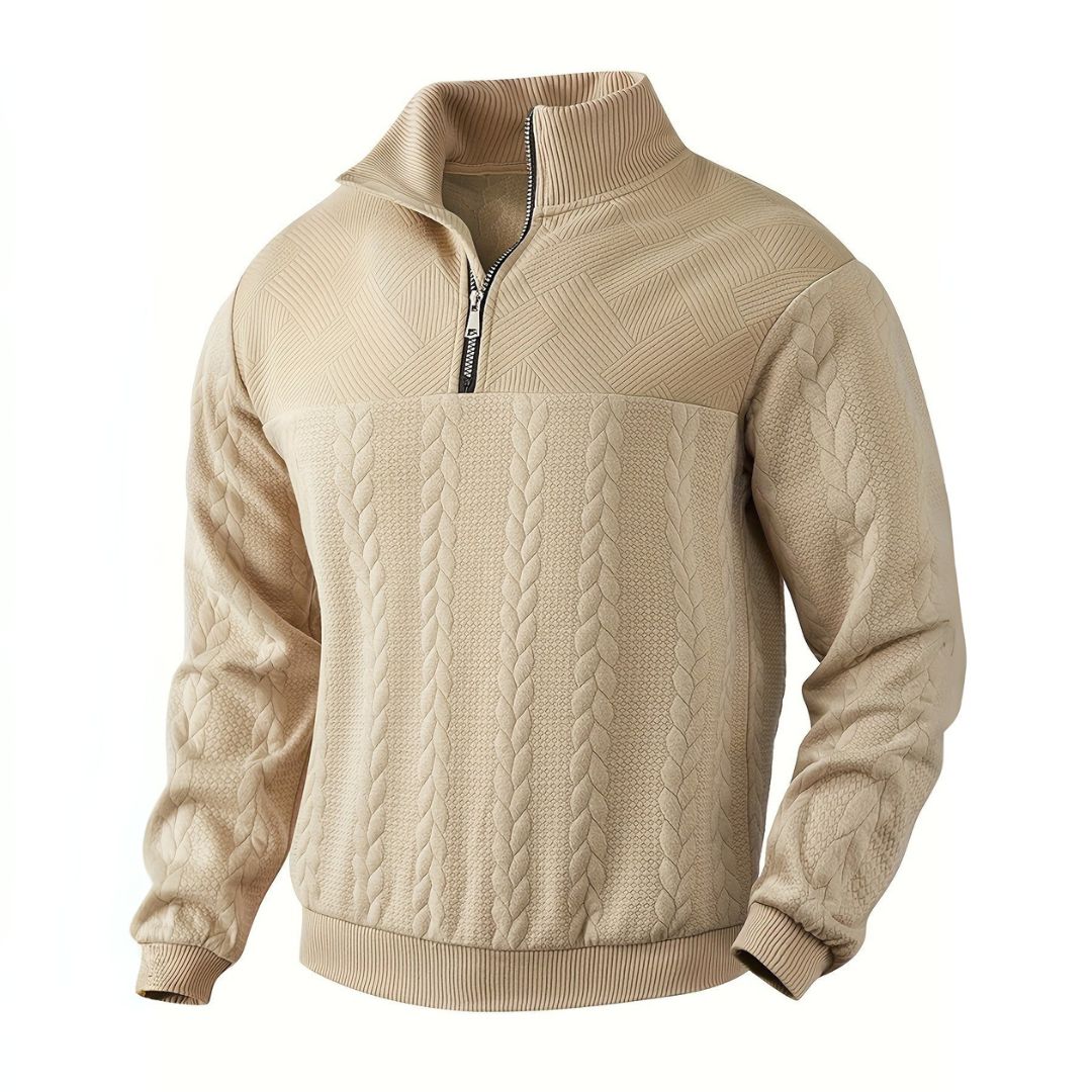Arsenio | Pullover vintage pour hommes à fermeture éclair