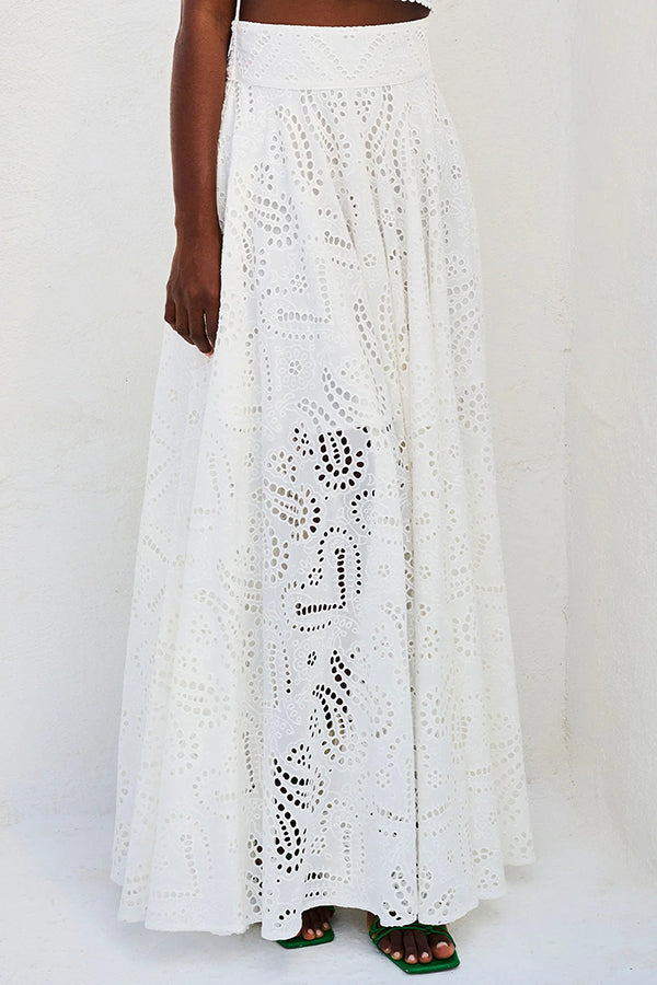 Larissa | Ensemble haut brodé et jupe longue