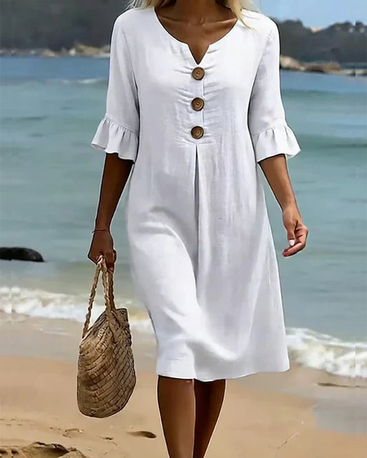 Elsa | Robe midi légère minimaliste