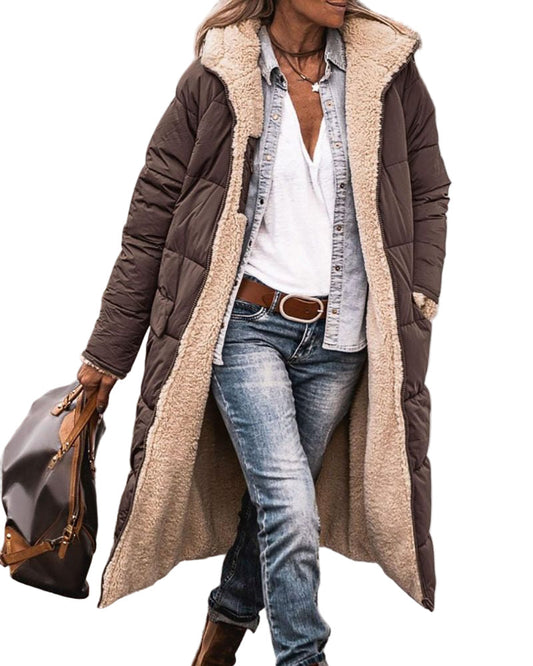 Annie | Manteau long réversible doublé