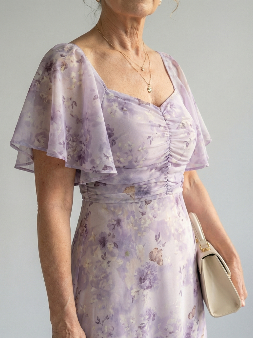 Camille | Robe manches volantées
