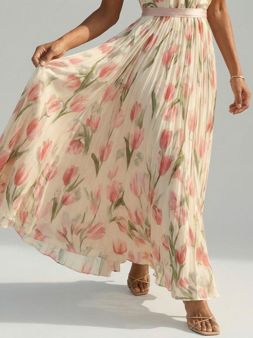 Mette | Robe col halter fleuri