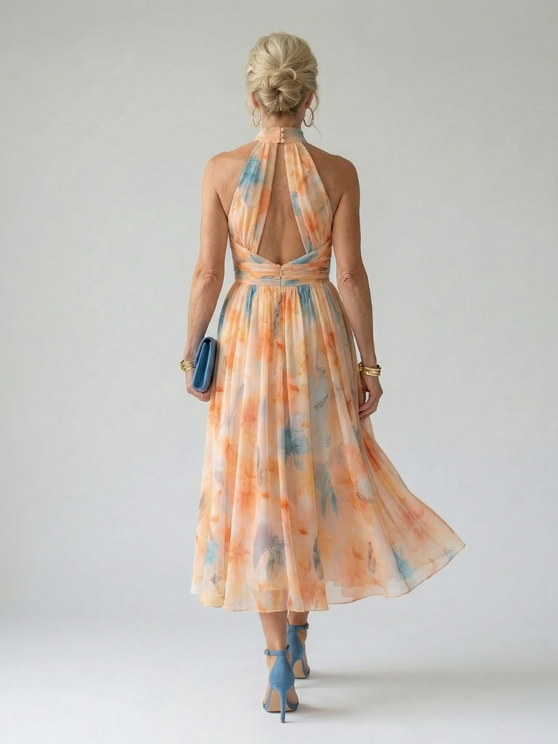 Elin | Robe midi col halter