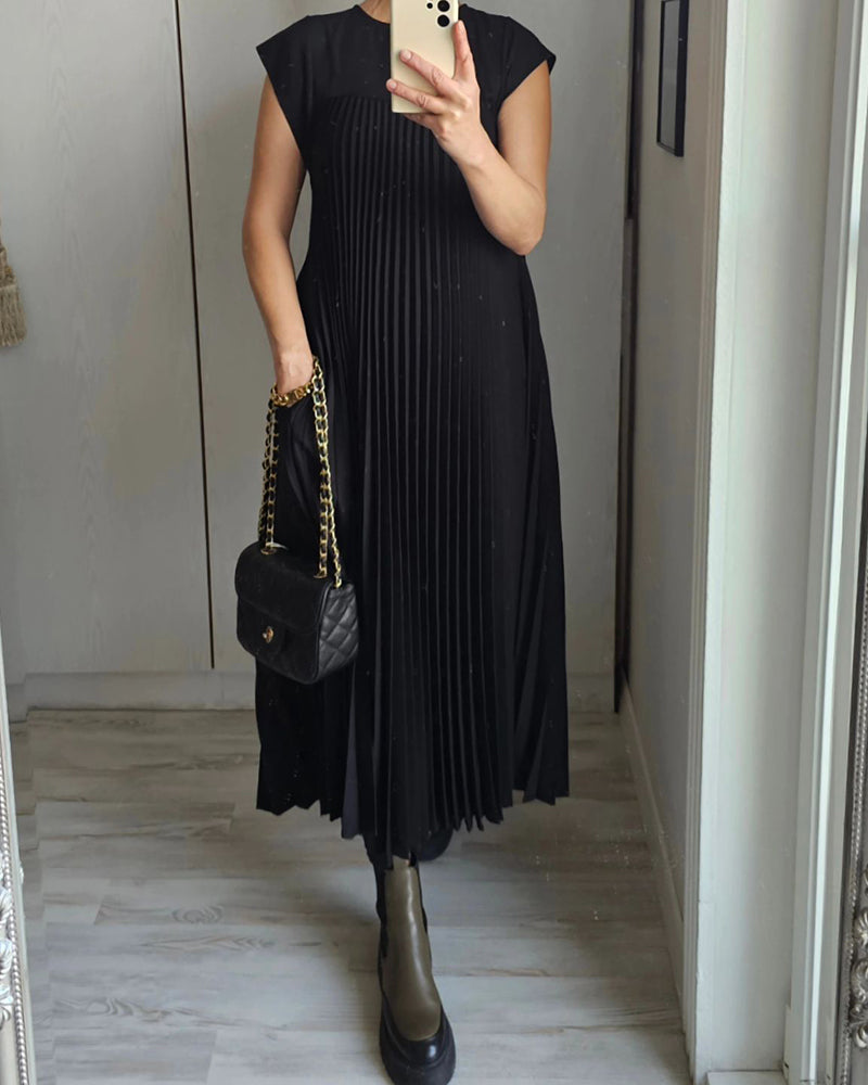Elna | Robe plissée sans manches